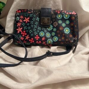 Floral Crossbody Bag with Strap